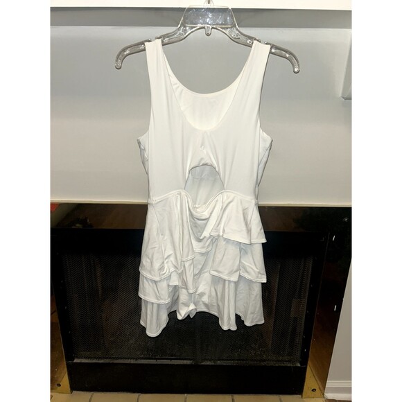 Women's White Joy Lab Activewear Ruffle Dress - Sizes Medium - Picture 3 of 3